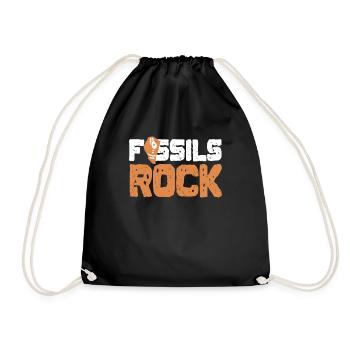 Fossils Rock Archeology Gift - Drawstring Bag - black - Front