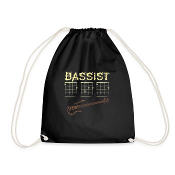 Bass gitarre Papa - Turnbeutel - Schwarz - Vorne