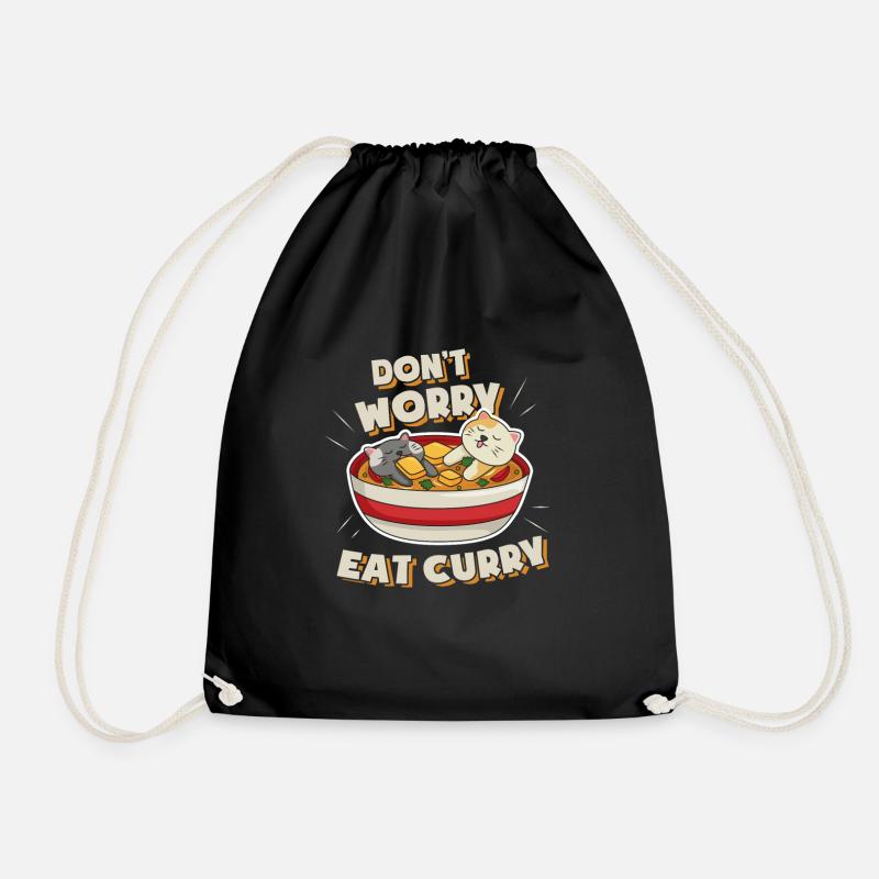 Curry Fan Spruch I Dont Worry Eat Curry - Turnbeutel - Schwarz