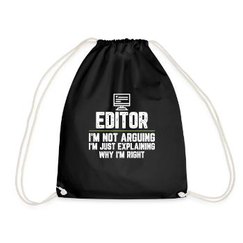 Éditeur, je ne dis pas, je ne fais qu'expliquer pourquoi - Sac de sport léger - noir - Devant