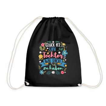 Geschenk für Tochter Töchter Geschenke - Turnbeutel - Schwarz - Vorne