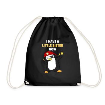 J'ai une petite soeur grand frère - Sac de sport léger - noir - Devant