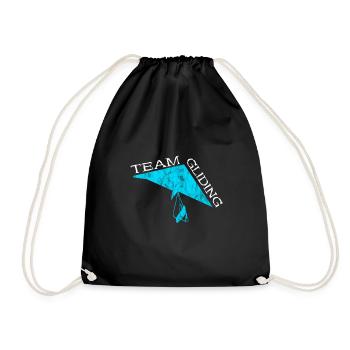 Hang Glider Hang Glider Tandem Flight Pilot - Drawstring Bag - black - Front