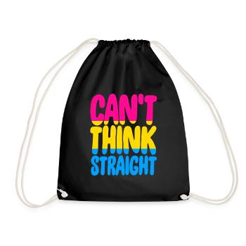 Pansexual Pride Community kann nicht direkt an Rig denken - Turnbeutel - Schwarz - Vorne