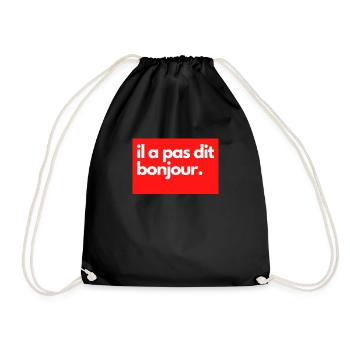 Vald he didn't say hello - Drawstring Bag - black - Front
