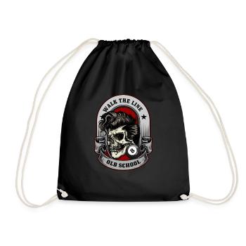 Rocker Rockmusiker Rock Geschenk - Turnbeutel - Schwarz - Vorne