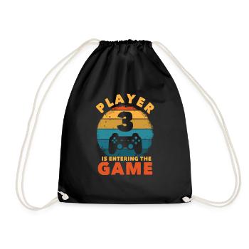 Player 3 Enters The Game - Drawstring Bag - black - Front