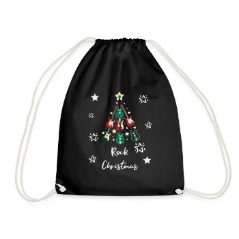 Rock Christmas Rock Fir Tree Xmas Tree Musique - Sac de sport léger - noir - Devant