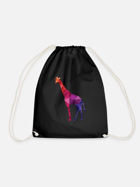 Giraffe - Turnbeutel - Schwarz