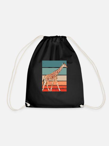 Giraffe - Turnbeutel - Schwarz