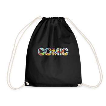 COMIC GESCHENK - Turnbeutel - Schwarz - Vorne