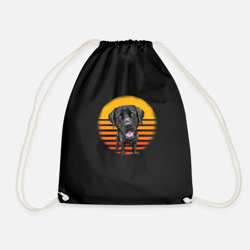 Labrador - Drawstring Bag - black