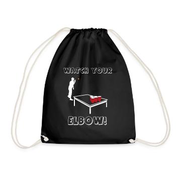 Beerpong beer pong party drinking game festival celebration - Drawstring Bag - black - Front