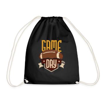 Football Game Day Funny Team Sports Football Lover - Turnbeutel - Schwarz - Vorne