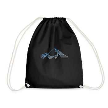 Mountains lines - Drawstring Bag - black - Front