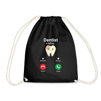 dentist - Drawstring Bag - black - Front