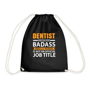 dentist - Drawstring Bag - black - Front