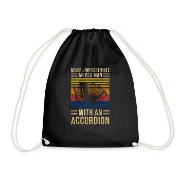 Accordion Underestimate Old Man - Turnbeutel - Schwarz - Vorne