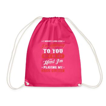 Guitare basse dans ma tête - Sac de sport léger - fuchsia - Devant