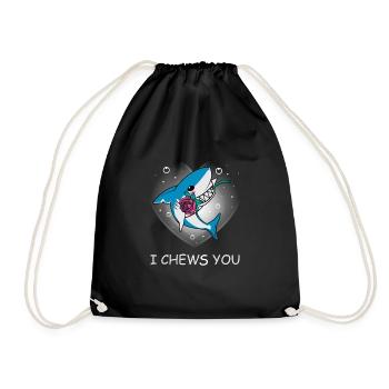 I will chew you boyfriend or girlfriend gift - Drawstring Bag - black - Front
