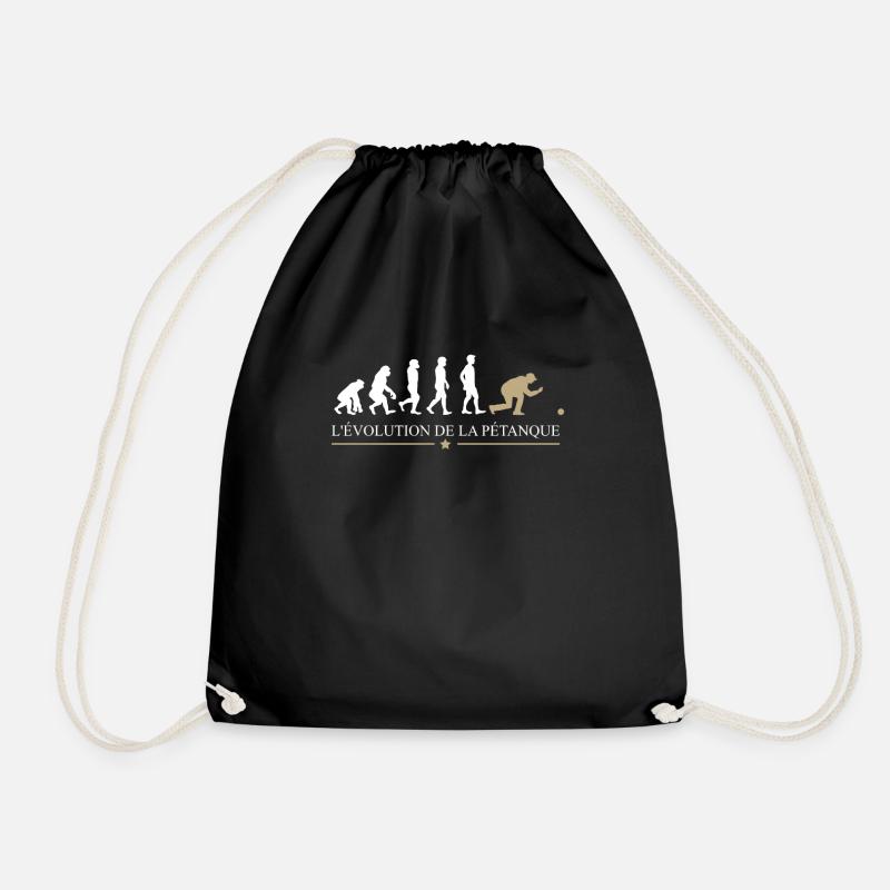 L évolution De La Pétanque Cadeau joueur pétanque - Sac de sport léger - noir