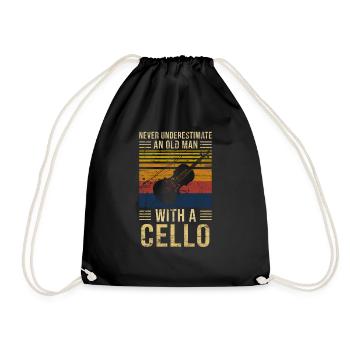 Violoncelle sous-estimer le vieil homme - Sac de sport léger - noir - Devant