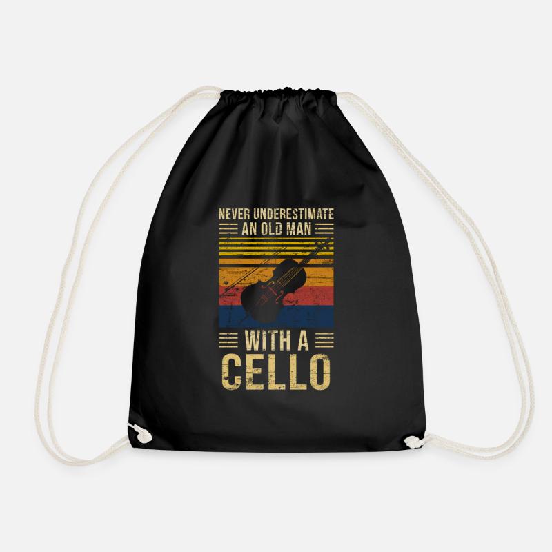 Cello Underestimate Old Man - Turnbeutel - Schwarz