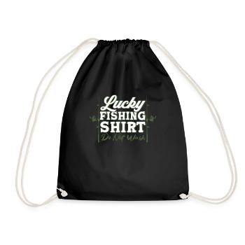 Cadeau de poisson pêcheur pêcheur pêcheur - Sac de sport léger - noir - Devant