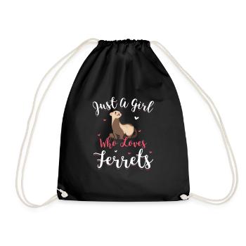 Juste une fille Qui Loves Ferrets Ferrets Mom Gift - Sac de sport léger - noir - Devant