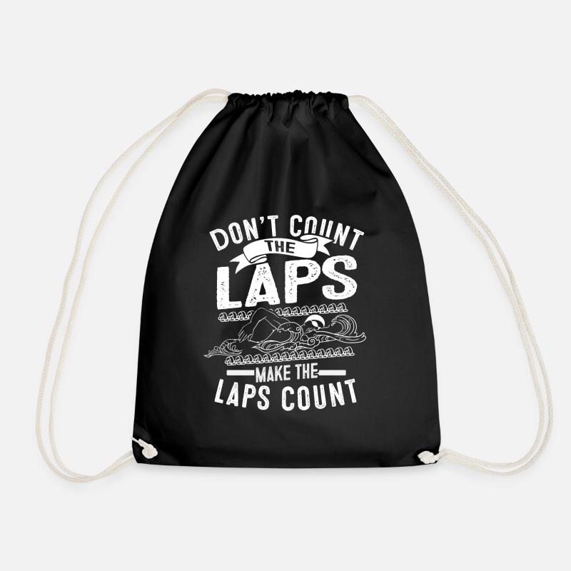 Swimming pool - Drawstring Bag - black