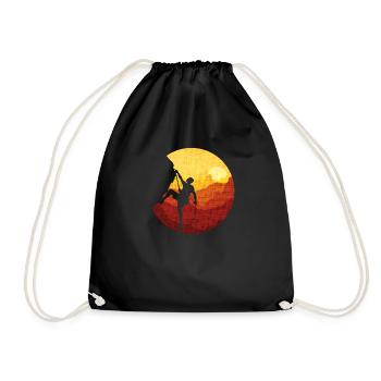 Cadeau d'escalade rétro vintage d'escalade - Sac de sport léger - noir - Devant