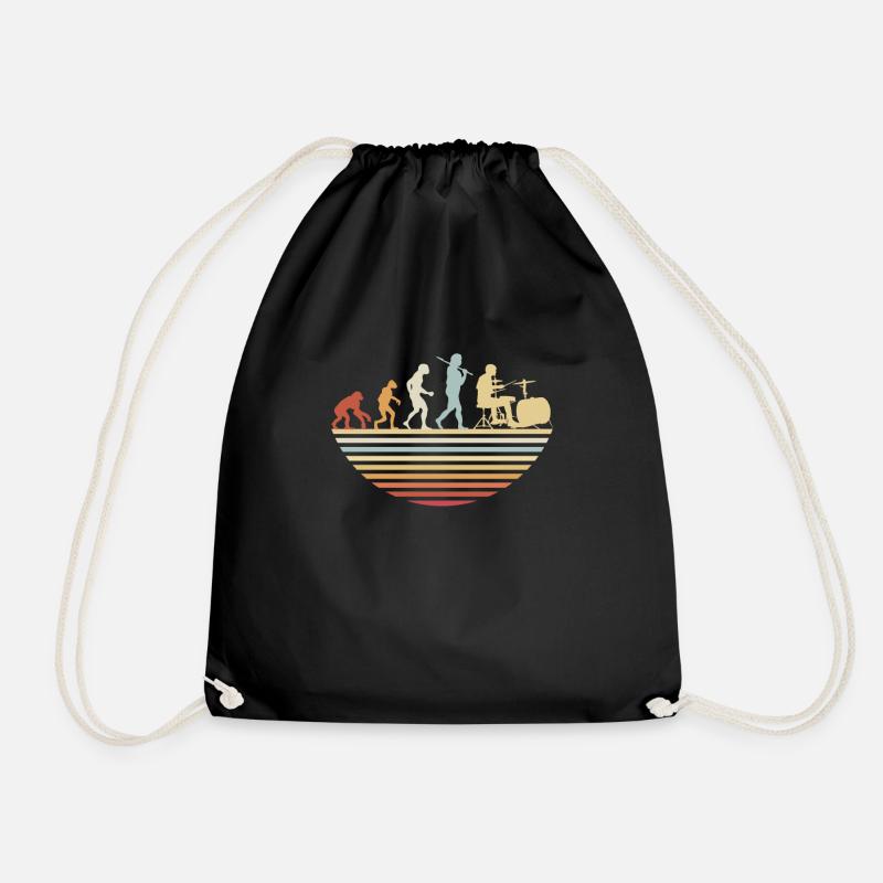 Drums evolution - Drawstring Bag - black