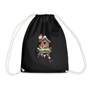 Nid d’oiseau festif Image - Sac de sport léger - noir - Devant