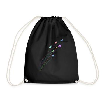 Grue d'art pliante en origami - Sac de sport léger - noir - Devant