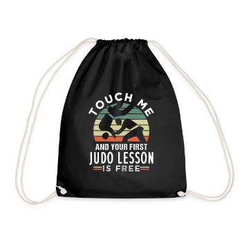 Cadeau heure de cours de judo - Sac de sport léger - noir - Devant