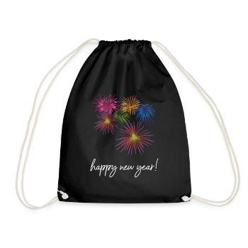 New Year New Year's Eve New Year's Eve - Drawstring Bag - black - Front