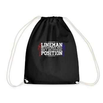 American Football Quarterback Touchdown - Turnbeutel - Schwarz - Vorne
