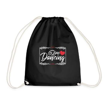 Western Line Dancing Love Country Line Dancers - Drawstring Bag - black - Front