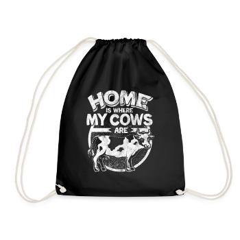 vache - Sac de sport léger - noir - Devant