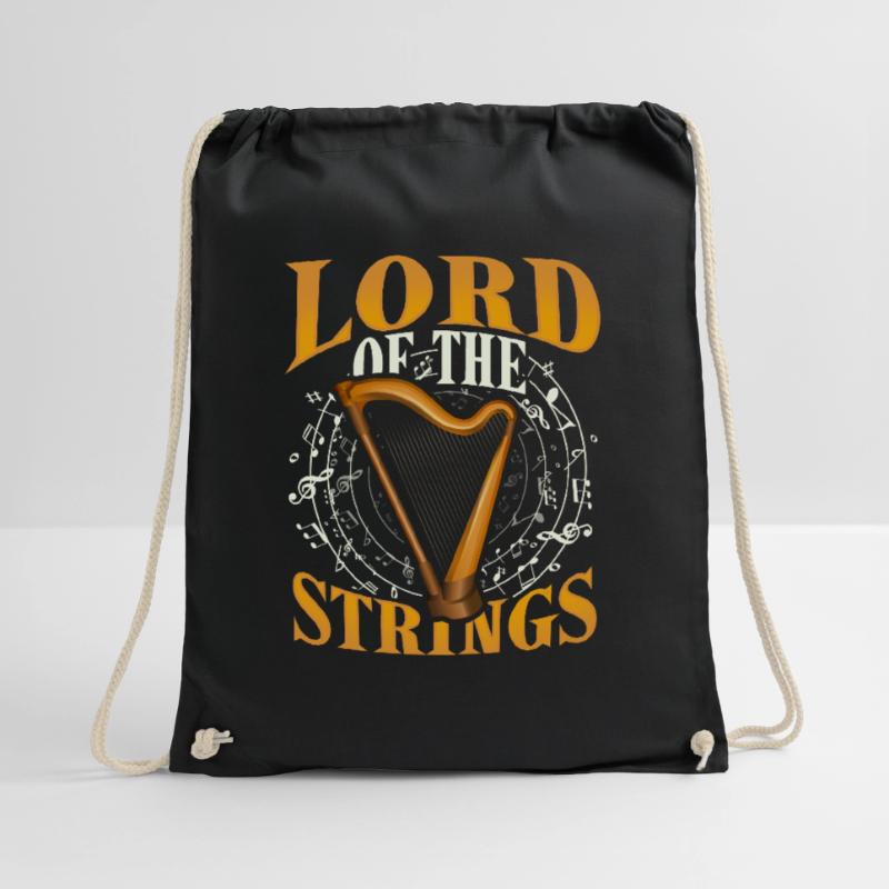 Harp strings strings chordophone string instrument Drawstring Bag