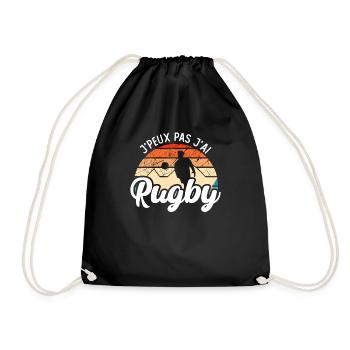 J Peux Pas J ai Rugby Cadeau Pour Joueurs rugby - Sac de sport léger - noir - Devant