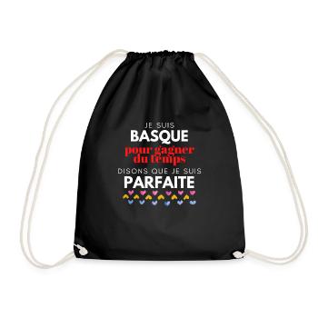 Je suis Basque et parfaite amour Pays Basque - Sac de sport léger - noir - Devant