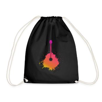 Guitar Brush - Drawstring Bag - black - Front