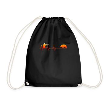 Hunter Heartbeat Hunt chassant le cadeau de sanglier - Sac de sport léger - noir - Devant