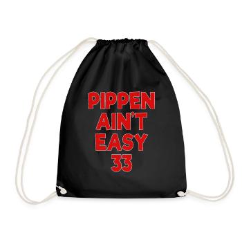 Eigentlich ist Pippen nicht einfach für alle lustiges Geschenk - Turnbeutel - Schwarz - Vorne
