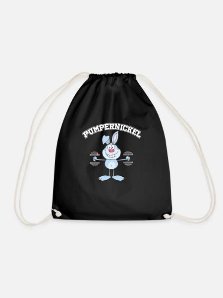 Gym Outfit Fitness Ernährung Sportler Body Builder - Turnbeutel - Schwarz