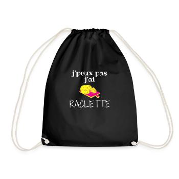 Je peux pas j'ai raclette - Sac de sport léger - noir - Devant