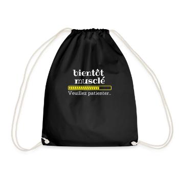 Bientôt musclé - Sac de sport léger - noir - Devant