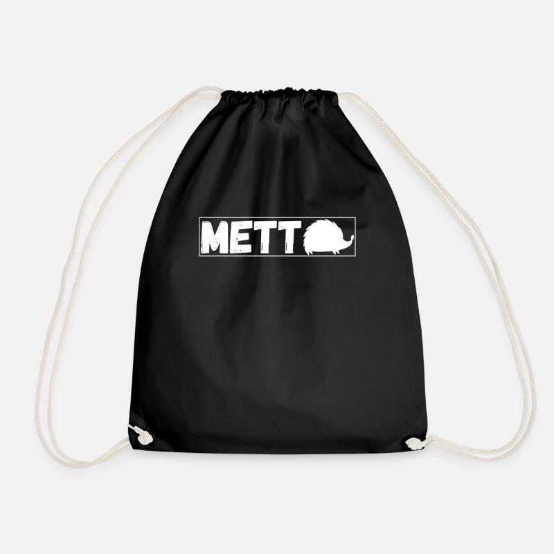 Ich Liebe Mettigel Mettbrötchen Mett Geschenk - Turnbeutel - Schwarz