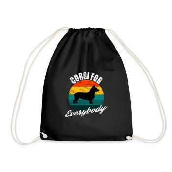 Corgi for everybody, corgi shirt, corgi sweatshirt - Drawstring Bag - black - Front